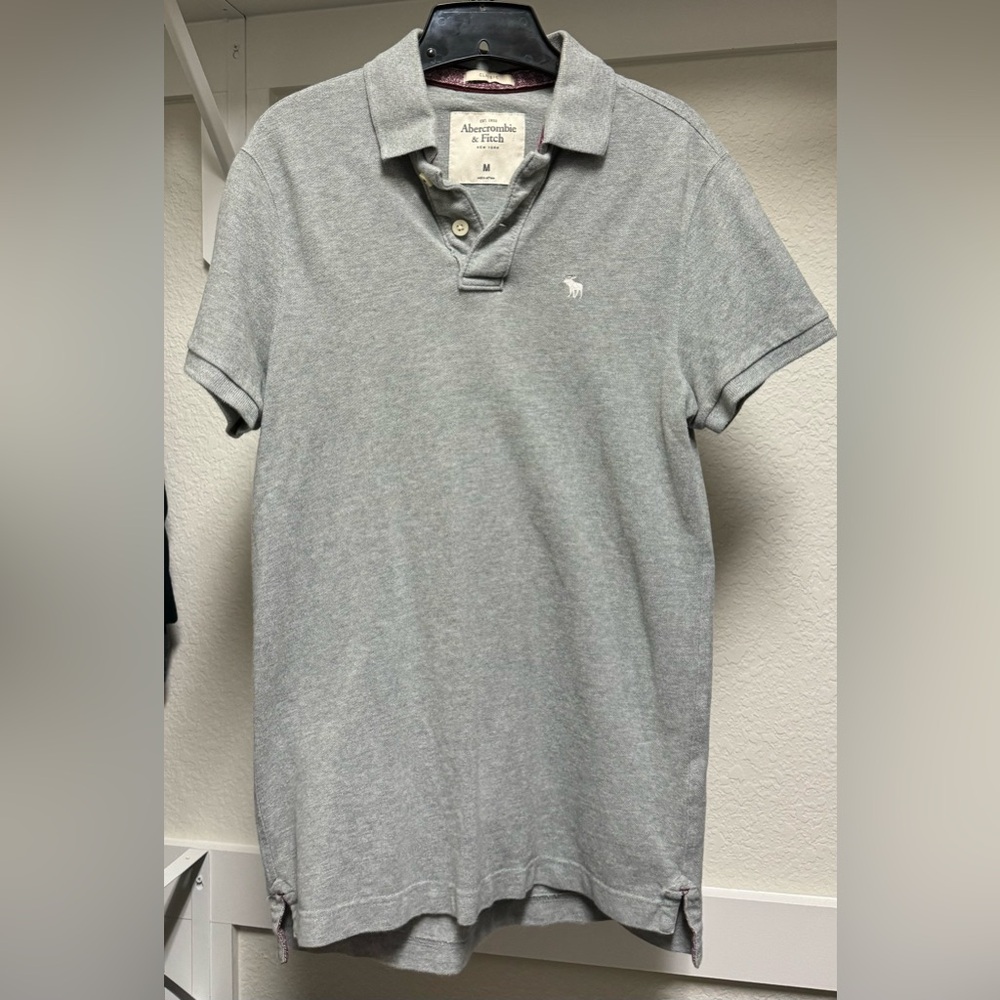 Abercrombie Grey Classic Fit Polo